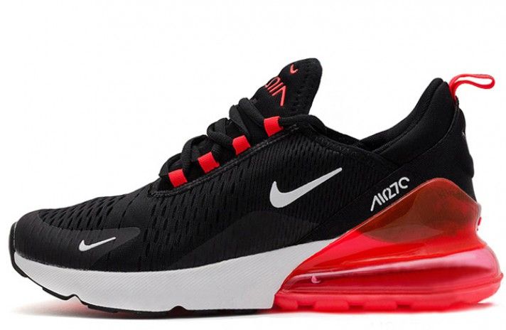 Nike Air Max 270 Black/White/Red, черный с белым и красным, нейлон, мужские