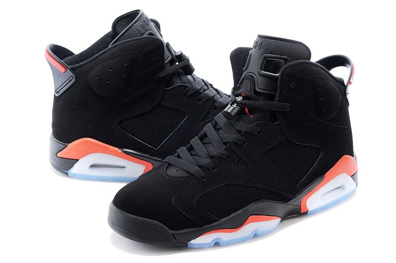  Nike Air Jordan 6 Retro Men Black/Infrared 23-Black