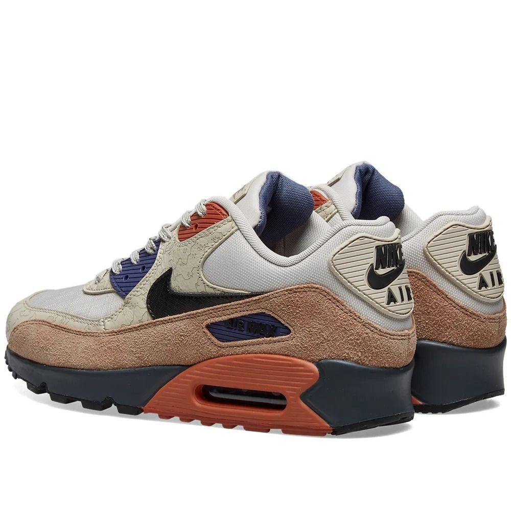 Nike Air Max 90 Desert Sand Greey, серый, нубук, текстиль, мужские, всепогодные