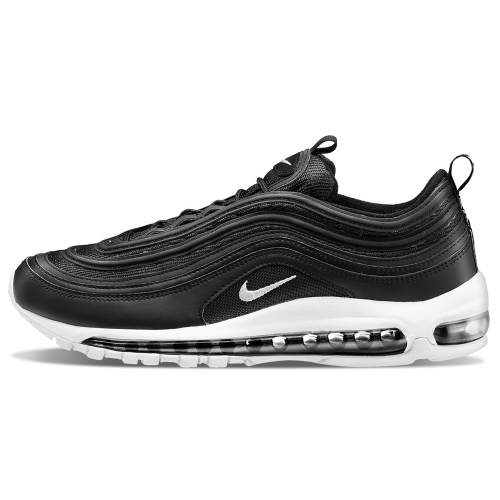 Nike Air Max 97 Black/White, черный с белым, нейлон, кожа, мужские, женские
